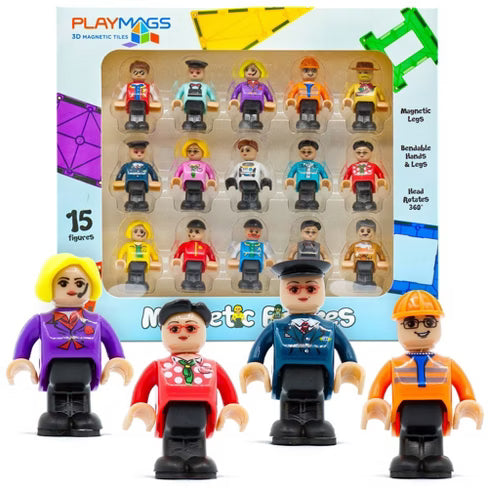 Playmags People Figures 15pcs- Magnetic figures 3+