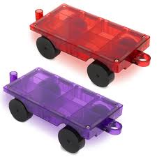 Playmags 2 Pcs Car Set - Magnetic cars for Kids 3+
