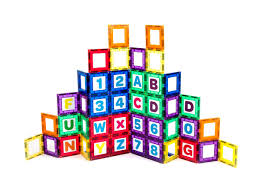 Playmags 36 Pcs ABC Clickins Set -Alphabet Magnetic Building Tiles for Kids 3+