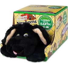 Pound Puppies Newborn Black- Retro Classic Soft Toy Animal 3+