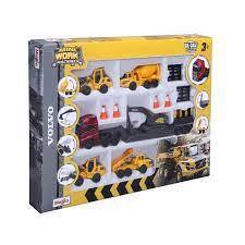 Maisto Volvo Big Hauler Multi Construction Vehicle Gift Set 3+