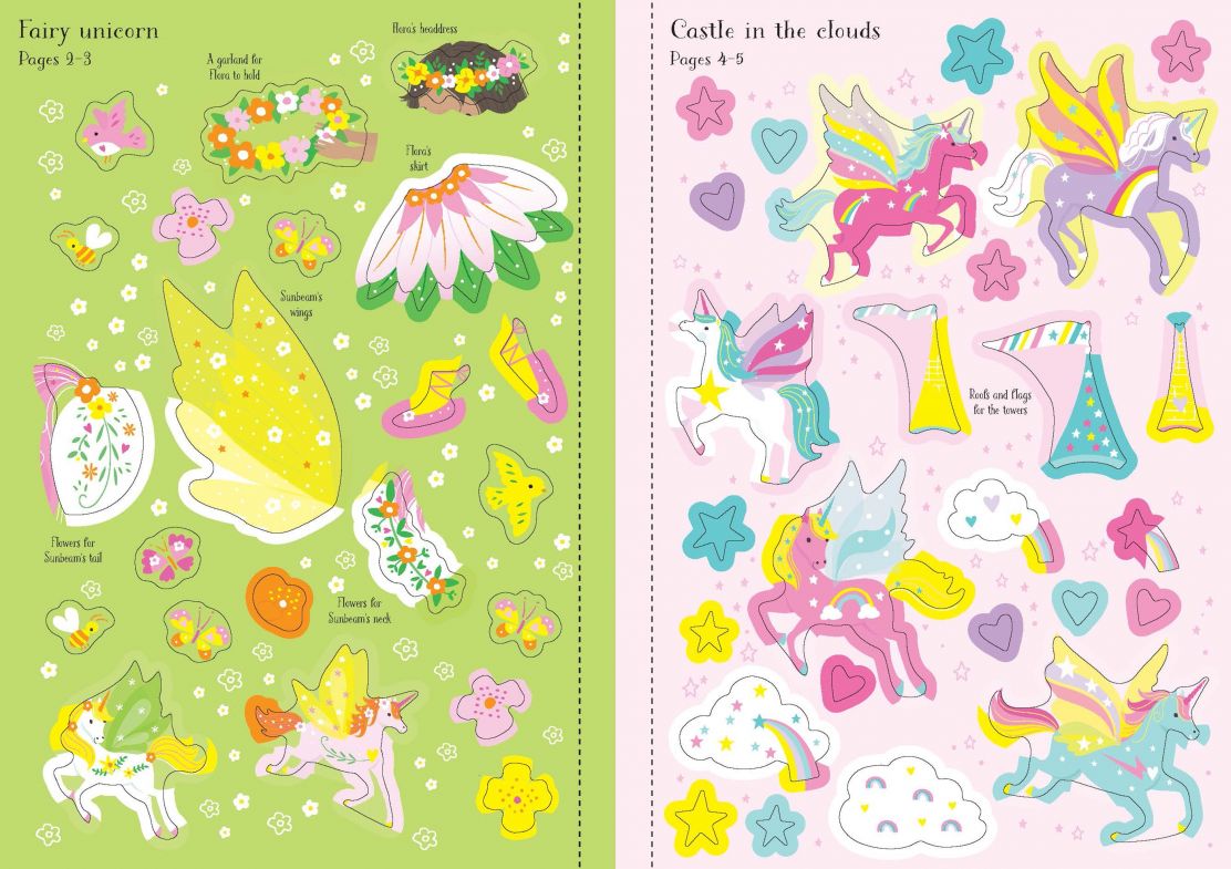Little First Stickers Unicorns Book by Usborne 3+