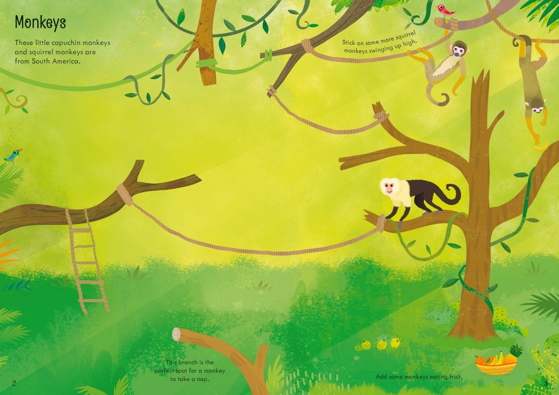 Little First Stickers Zoo Book by Usborne 3+