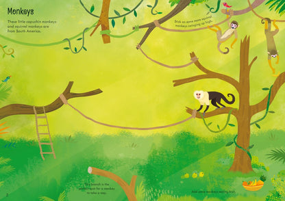 Little First Stickers Zoo Book by Usborne 3+