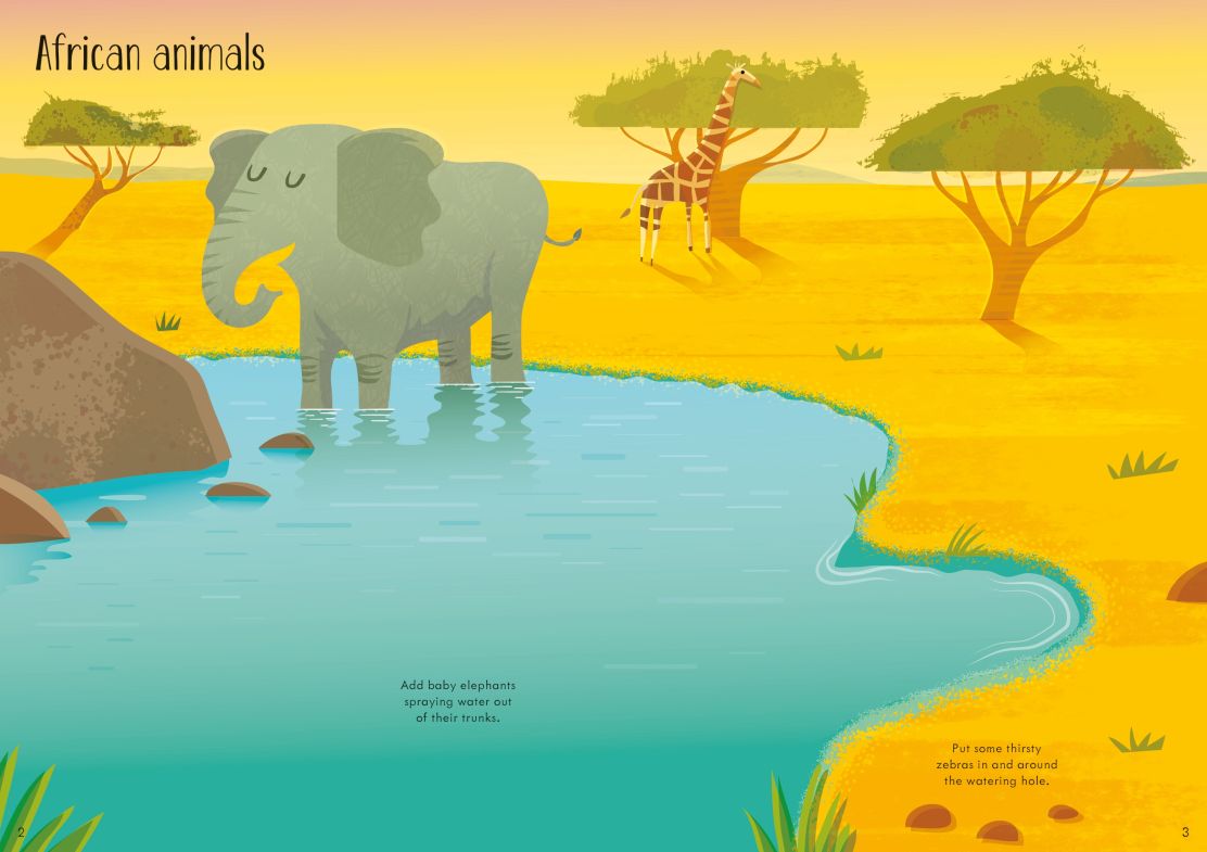 Little First Stickers Animals Book by Usborne 3+