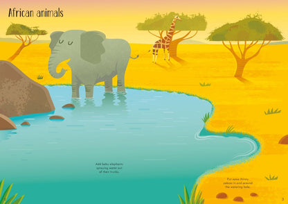 Little First Stickers Animals Book by Usborne 3+