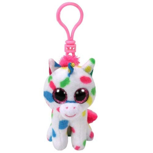 Harmonie the Unicorn Key Clip Ty Beanie Toy DOB September 7