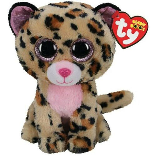 Livvie the Leopard 15cm Ty Beanie Soft Toy Plush DOB August 8