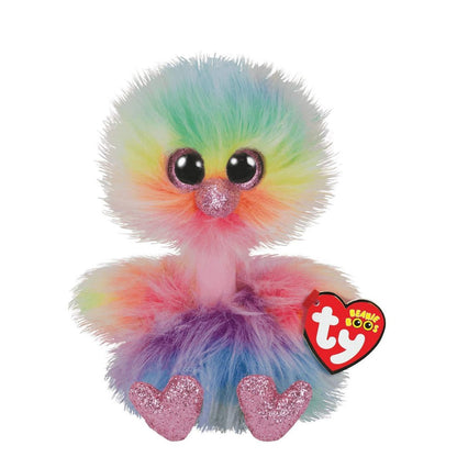 Asha the Pastel Ostrich 24cm Ty Beanie Soft Toy DOB February 9