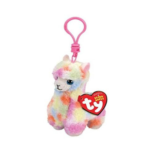 Lola The Llama Ty Beanie Key Clip DOB Soft Toy DOB July 21