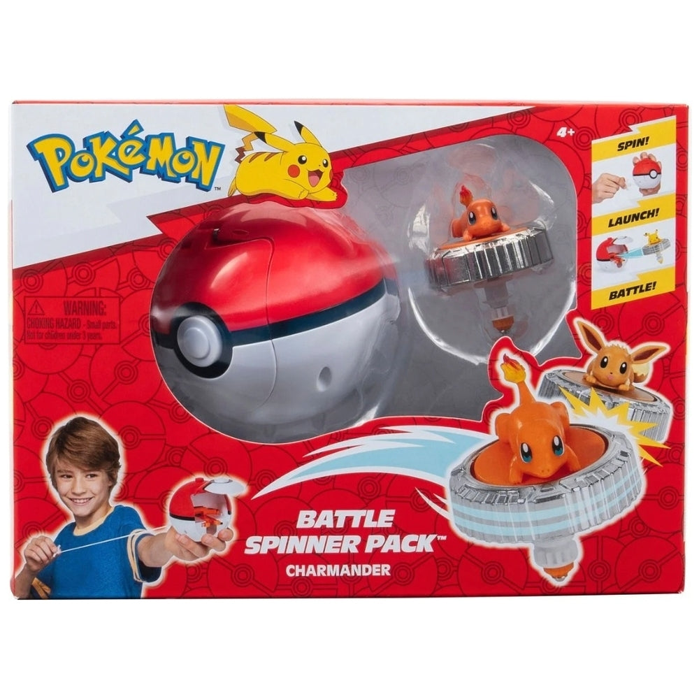 Pokemon Battle Spinner Pack Charmander & Pokeball Set 4+