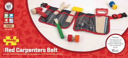 Carpenters Red Tool Belt by Big Jigs toys BJ311
