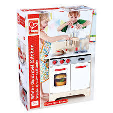 White Gourmet Deluxe Mini Kitchen By Hape Toys E3152