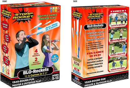 Blo-Rocket Air Powered Foam Stomp Rocket 4 in 1 Games Kit 5+