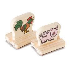 My First Wooden Stamp Set Animals 3+ by Melissa and Doug