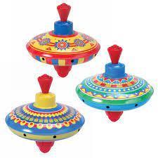 Traditional Small Tin Spinning Top Toy 3+