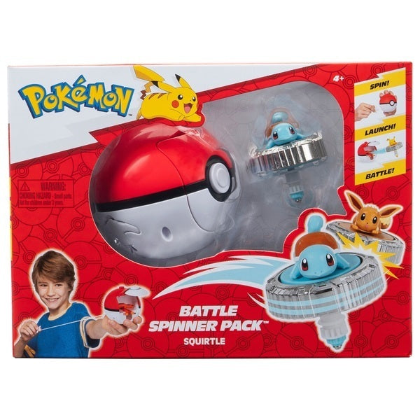 Pokemon Battle Spinner Pack Squirtle & Pokeball Set 4+