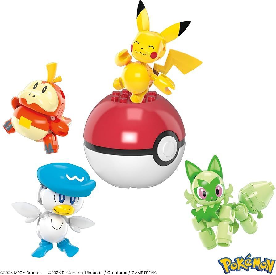 Pokemon Mega Construx Pokeball Paldea Reagion Team Toys 6+