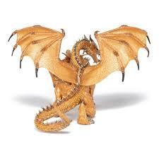Gold Two Headed Dragon By Papo 38938 3+