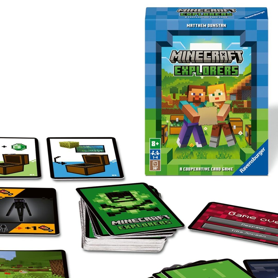 Minecraft Explorers Card Game 8+ Cooperative Play