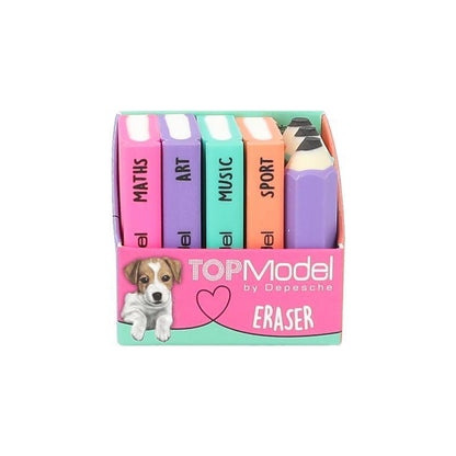 TOPModel Eraser Set Mini School Books & Pencils 412443_A