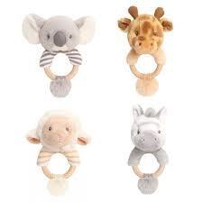 14cm Keel Eco Baby Safari Ring Rattle
