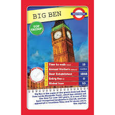 Top Trumps London 30 Things To See Card Game﻿ Facts and Figures