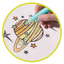 3 Glow in the Dark Coloured Pens By Brainstorm