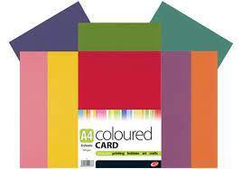 A4 Coloured Card 8 Sheets 220gsm