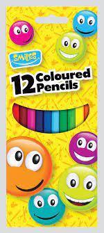 12 Coloured Pencils Full Length by Smiles