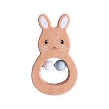 Wooden Rabbit Baby Rattle Birth+ 32007 by Big Jigs Toys