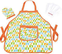 Chef's Apron, Hat and Oven Mit Role Play Set by Hape Toys