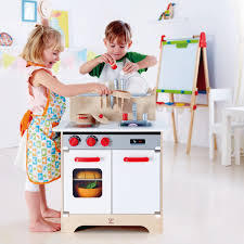 White Gourmet Deluxe Mini Kitchen By Hape Toys E3152