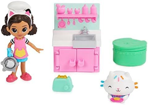 Gabby's Dollhouse Gabby's Lunch & Munch Kitten Play Set 3+