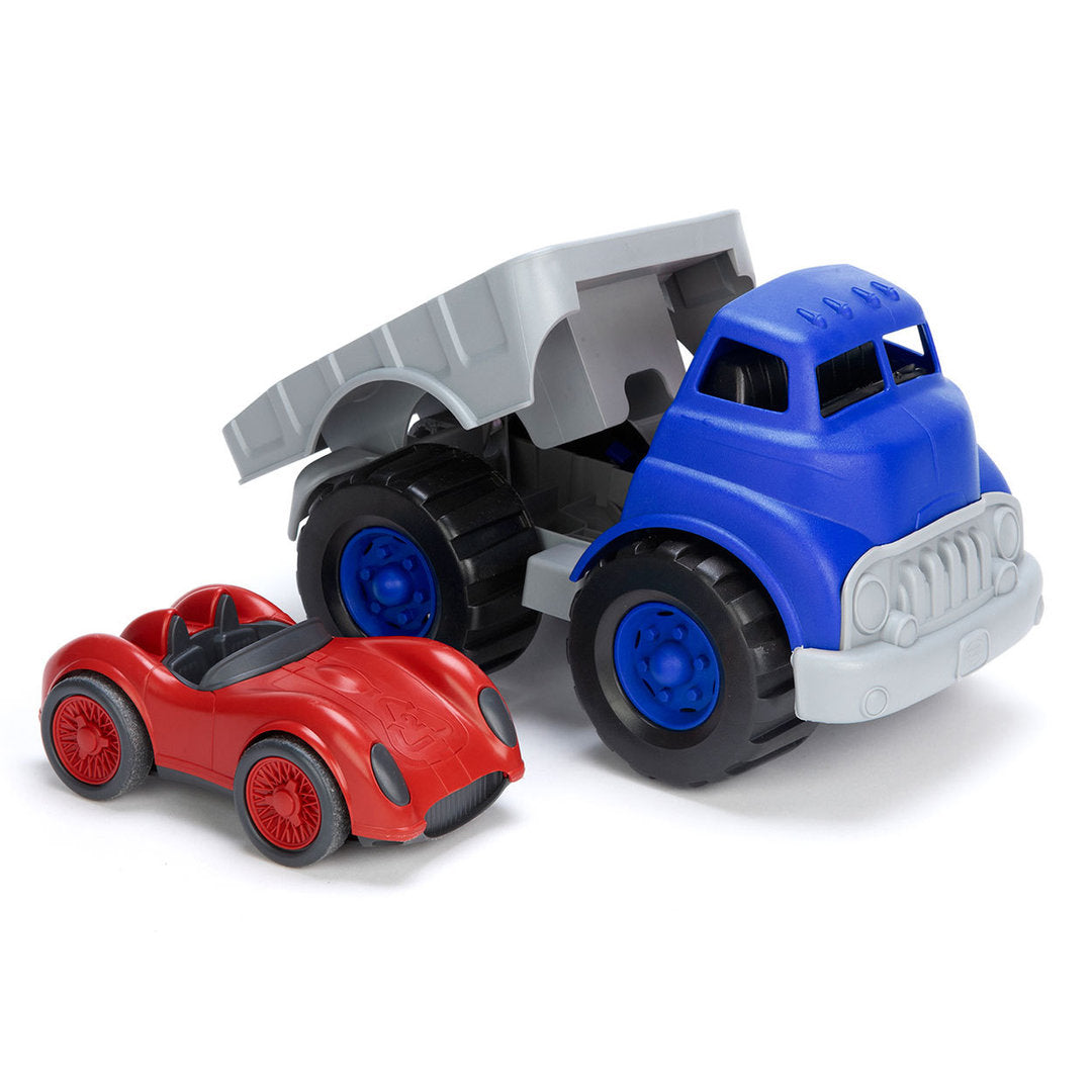 Flatbed Truck with Race Car by Green Toys 12 Months + Eco