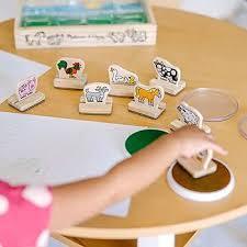 My First Wooden Stamp Set Animals 3+ by Melissa and Doug