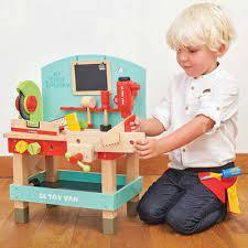 My First Wooden Tool Bench Pretend Play Toy by Le Toy Van TV448