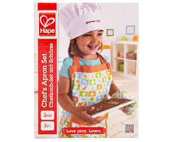 Chef's Apron, Hat and Oven Mit Role Play Set by Hape Toys