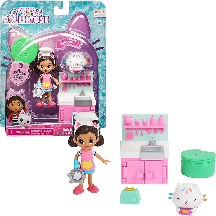 Gabby's Dollhouse Gabby's Lunch & Munch Kitten Play Set 3+