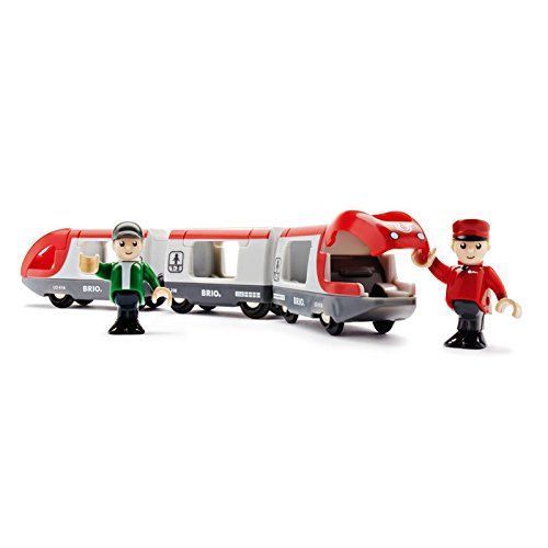 BRIO Red Travel Train 33505 2 Engines Carriage and 2 People