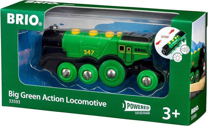 Brio Big Green Action Locomotive Train Engine 33593 3+