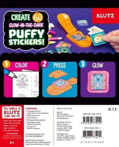 Make Your Own Glow-in-the-Dark Puffy Stickers by Klutz 6+