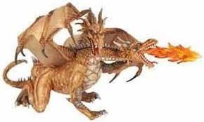 Gold Two Headed Dragon By Papo 38938 3+