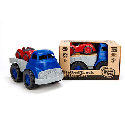 Flatbed Truck with Race Car by Green Toys 12 Months + Eco