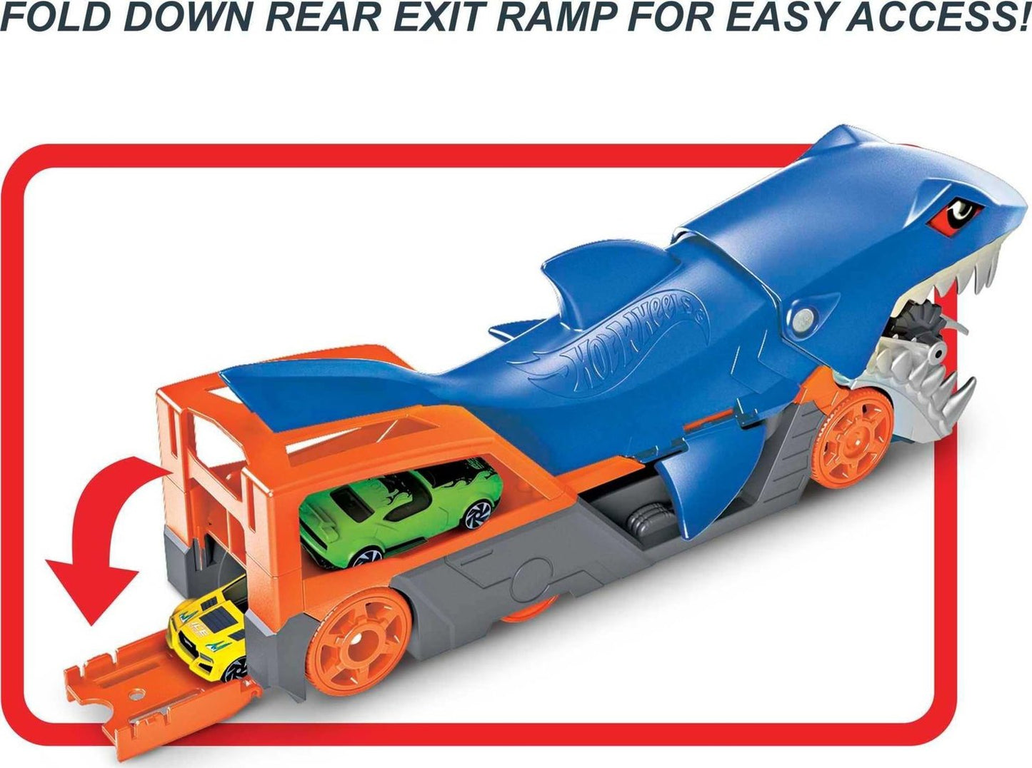 Hot Wheels Shark Chomp Transporter Playset With One Car 4+