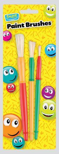 3 Assorted Paint Brushes by Smiles