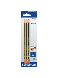 Pack of 3 STAEDTLER Noris HB 2 Pencil with eraser