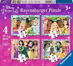 Disney Princess 4 in a Box Jigsaw Puzzle by Ravensburger 3+
