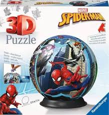 3D Puzzle 72pc Spiderman Ball Puzzle by Ravensburger 6+