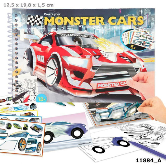 Monster Cars Pocket Colouring Book 11884_A